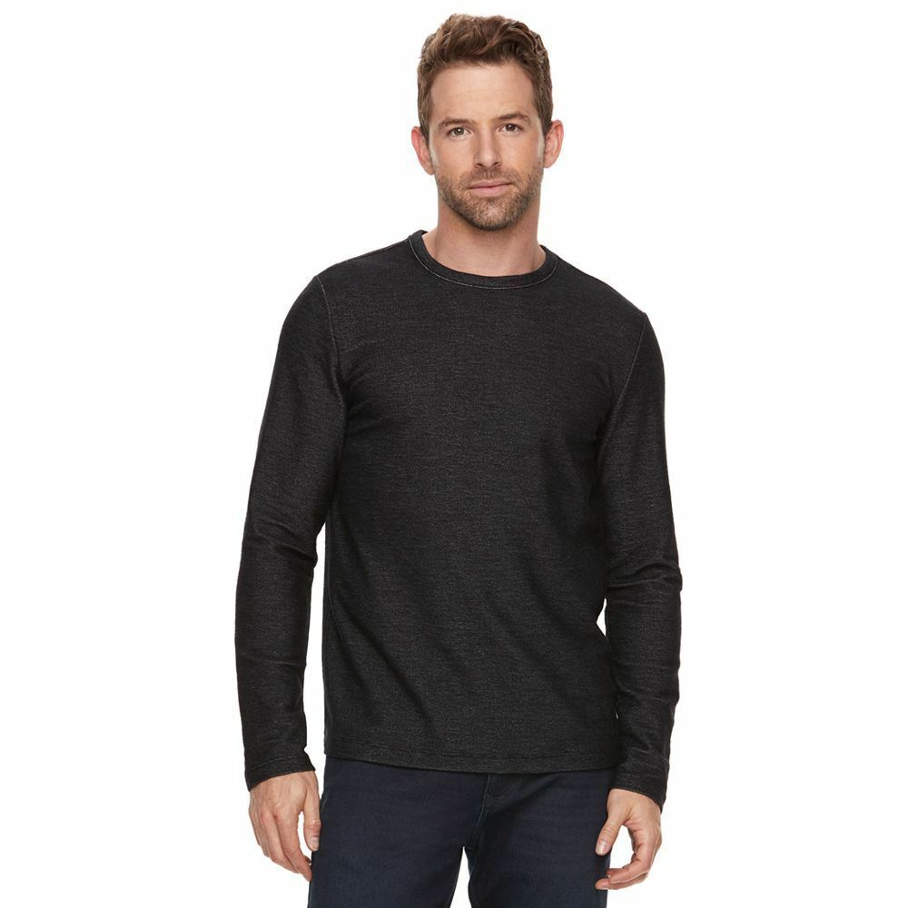 Marc Anthony Men's Long Sleeve Slim Fit French Terry Crew