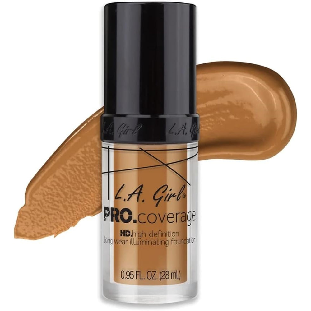 LA Girl Pro Coverage HD Long Wear Illuminating Foundation - Color : GLM651 - Bronze