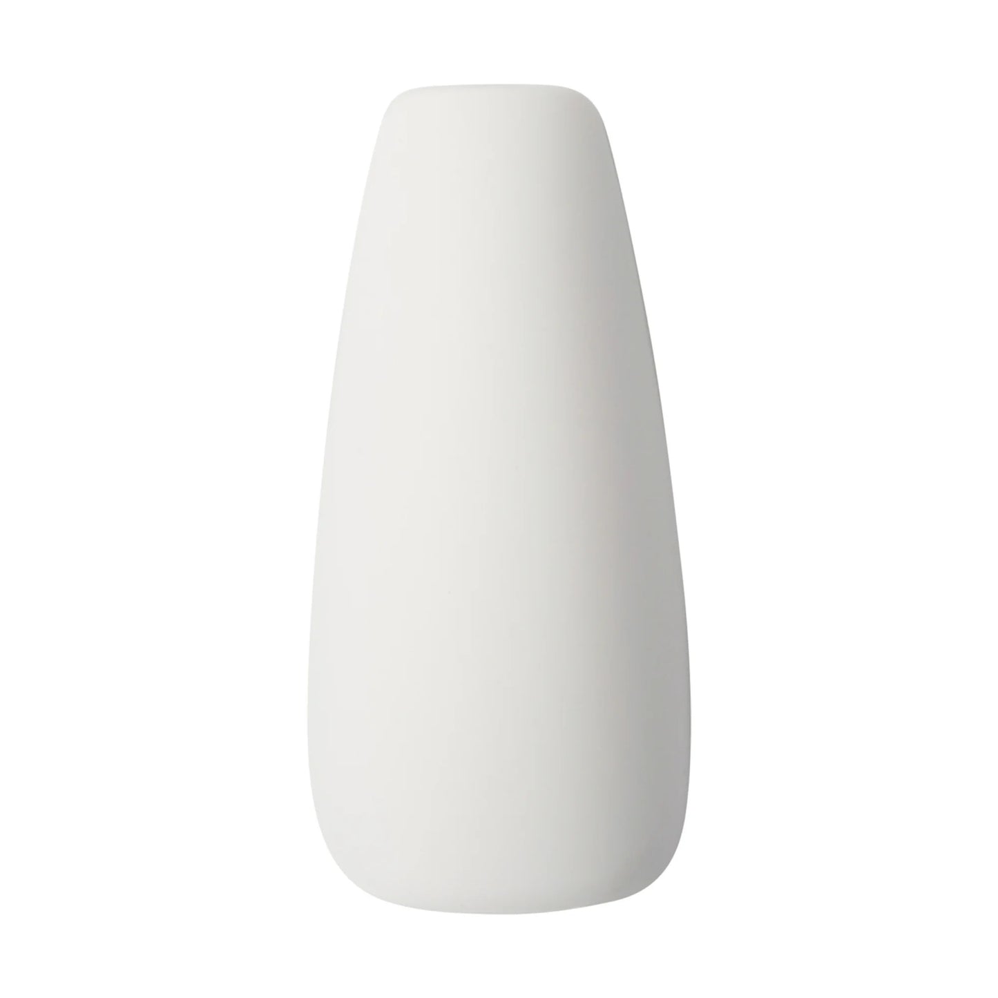 KISS Gel Fantasy Press On Nails, Nail glue included, 'True Color', White, Long Size, Coffin Shape, Includes 28 Nails, 2g glue, 1 Manicure Stick, 1 Mini File
