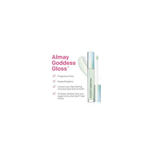 Almay Goddess Moisturizing Holographic Lip Gloss, Hypoallergenic, 100 Halo