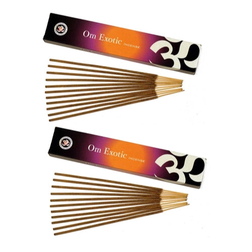 Om Incense Works Natural Fragrance Incense Sticks 2 Pack (15 grams per Box)