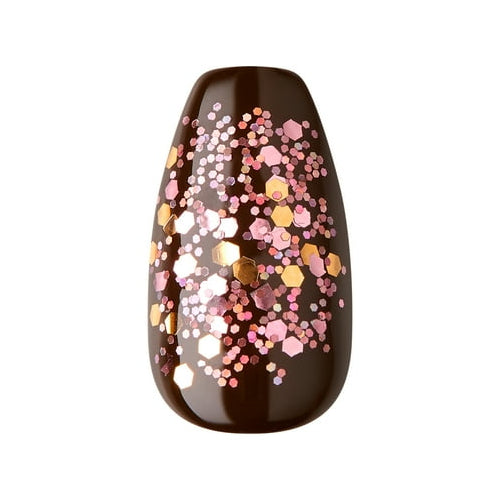 KISS imPRESS Press-On Nails, Medium Length, ‘Indigo Autumn’, 30 Count
