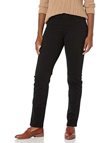 Gloria Vanderbilt womens Amanda Classic High Rise Tapered Jeans, Black, 8 Petite US
