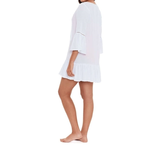 Women's Draper James Oversized Shirt Dress Coverup White Small