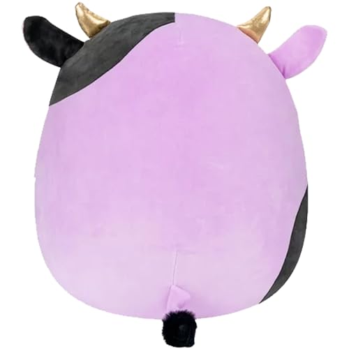 Squishmallows Official Kellytoys Plush 14 Inch Alexie The Black and Purple Cow Ultimate Soft Plush Stuffed Toy
