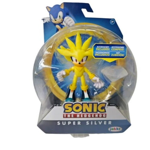 Sonic the Hedgehog - Super Silver 4" Action Figure (Jakks Pacific, 2023) *NEW*