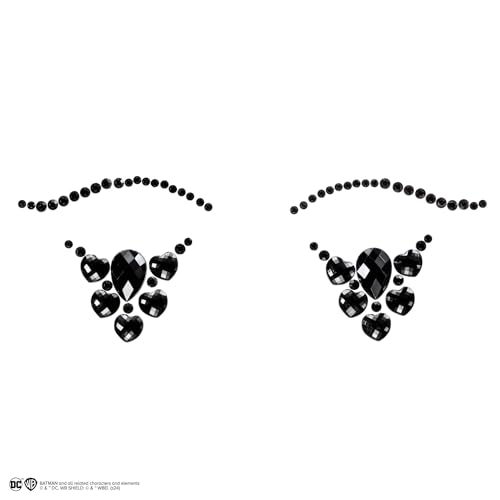 Lottie London x Harley Quinn Face & Body Gems in Toxic Love, Easy-to-use self-adhesive face and body gems for a black, bejewelled finish