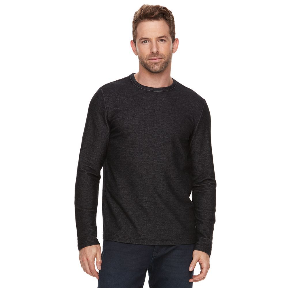 Marc Anthony Men's Long Sleeve Slim Fit French Terry Crew