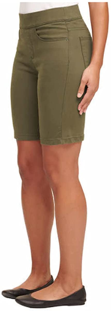 DKNY Jeans Ladies' Pull On Bermuda Short (Olive, X-Small)
