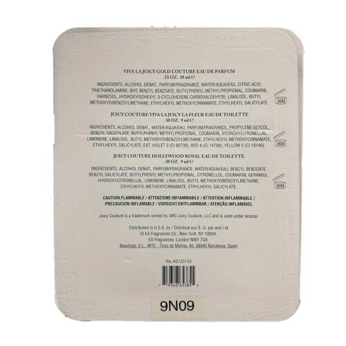 Juicy Couture Designer Fragrance Minis 0.3 oz Eau De Toilette 0.3 Eau De Parfum