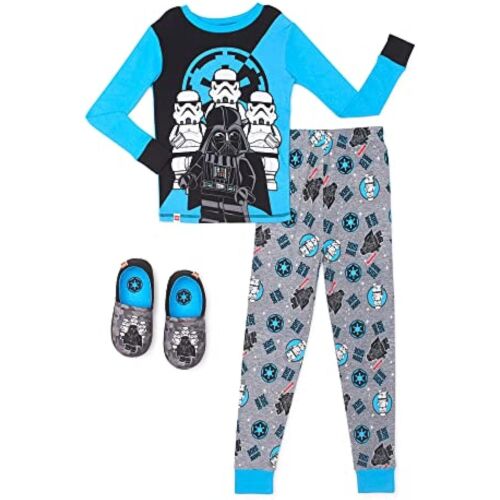 LEGO Long Sleeve Crew Neck Elastic Waistband Pajamas (Big Boys or Little Boys) 3 Piece Set