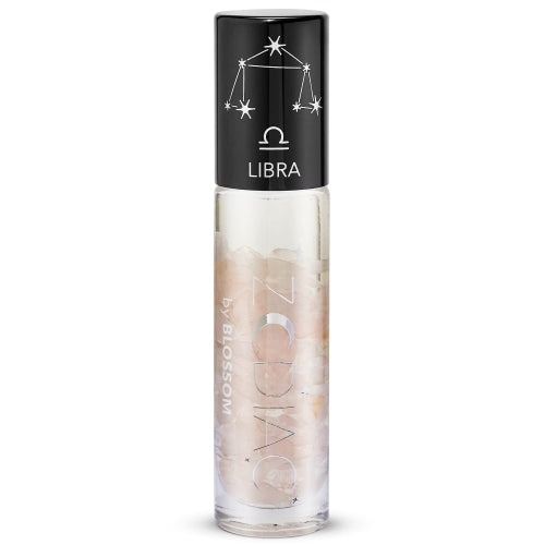 Blossom Zodiac Sign Vanilla Scented Moisturizing Roll-On Lip Gloss with Crystals, Made in USA, 0.20 fl. oz./5.9ml, Libra
