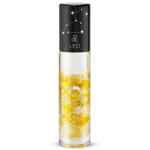 Blossom Zodiac Sign Vanilla Scented Moisturizing Roll-On Lip Gloss with Crystals, Made in USA, 0.20 fl. oz./5.9ml, Leo
