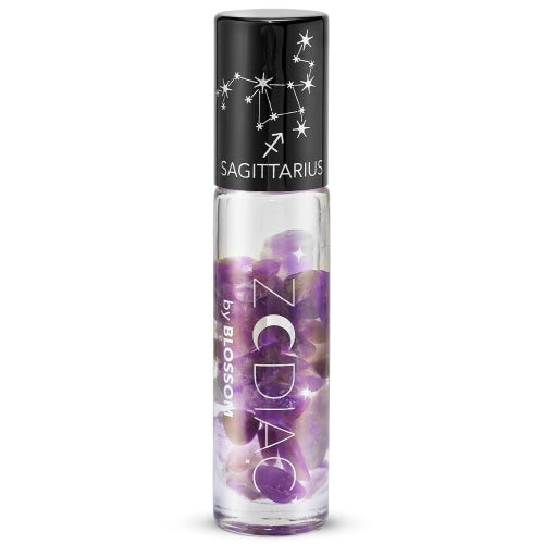 Blossom Zodiac Sign Vanilla Scented Moisturizing Roll-On Lip Gloss with Crystals, Made in USA, 0.20 fl. oz./5.9ml, Sagittarius