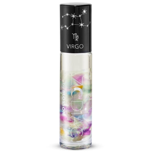 Blossom Zodiac Sign Vanilla Scented Moisturizing Roll-On Lip Gloss with Crystals, Made in USA, 0.20 fl. oz./5.9ml, Virgo