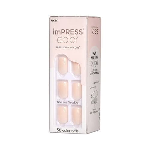 KISS imPRESS Color Press-on Manicure, Point Pink, Short