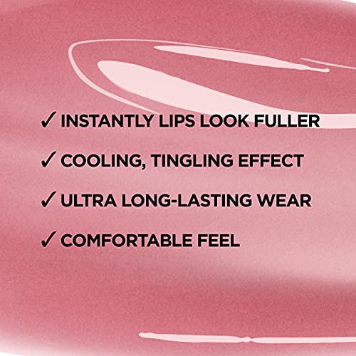 L'Oreal Paris Infallible Pro Gloss Plump Lip Gloss with Hyaluronic Acid, Long Lasting Plumping Shine, Lips Look Instantly Fuller and More Plump, Blossom, 0.21 fl. oz.
