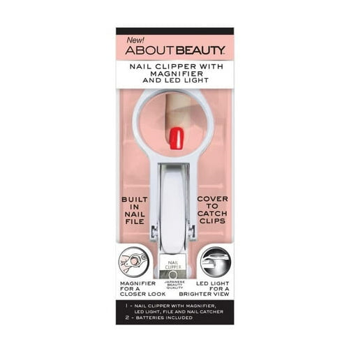 About Beauty Made in Japan Nail Clipper with 3X Magnifier LED Light Japanese