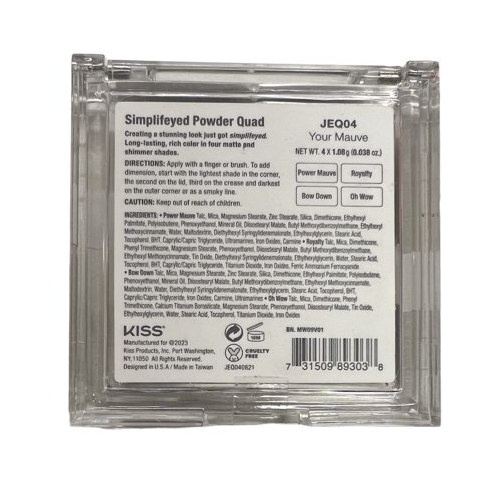 JOAH Simplifieyed Powder Quad, JEQ04 Your Mauve