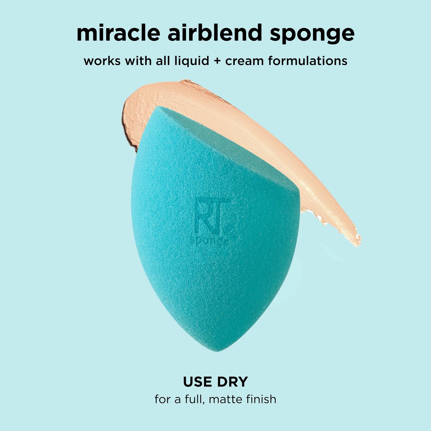 Real Techniques Miracle Mattifying Makeup Sponge Duo, Matte Finish, Cloud Skin, Full Coverage Foundation & Powder Makeup Blending Sponges for Oily Skin, Cruelty & Latex-Free Foam, 2 Count