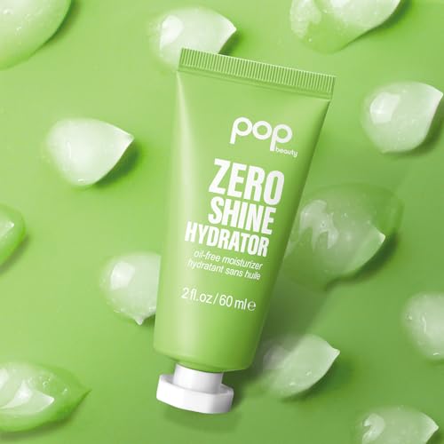 POP Beauty ZERO SHINE HYDRATOR - Oil Free Hydrating Moisturizer, Cactus Fruit Extract and Ceramides Soothe Skin | 2 Fl Oz