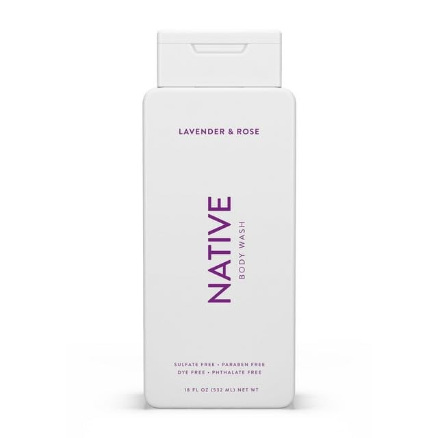Generic Native Body Wash, Lavender & Rose, Sulfate Free, Paraben Free, for Men and Women, 18 oz