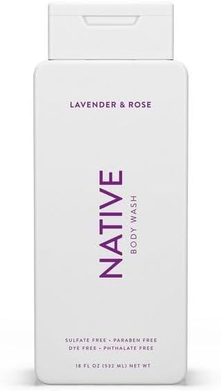 Generic Native Body Wash, Lavender & Rose, Sulfate Free, Paraben Free, for Men and Women, 18 oz