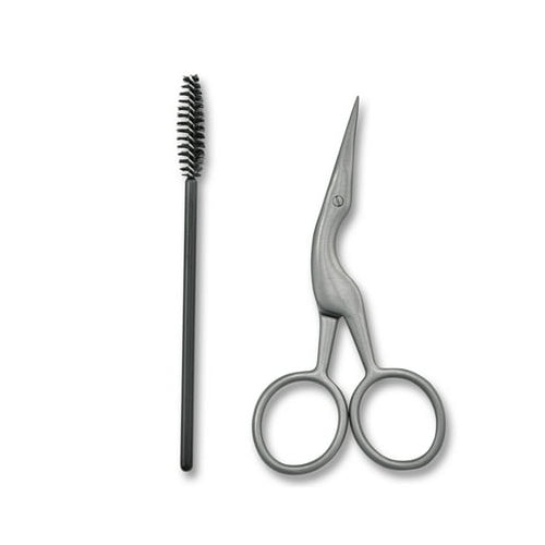 Japonesque Stainless Steel Brow Scissors and Spoolie Eyebrow Kit, 2-Piece