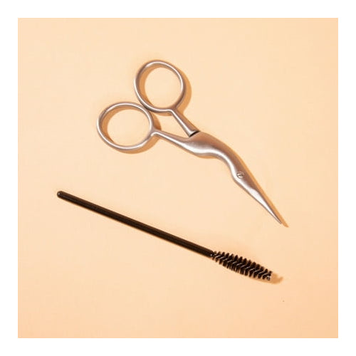 Japonesque Stainless Steel Brow Scissors and Spoolie Eyebrow Kit, 2-Piece