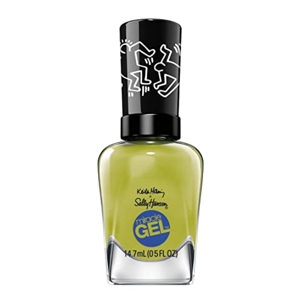 Sally Hansen Miracle Gel™, Keith Haring Go Figures, Long Lasting, Gel-Like Formula, No UV Lamp Needed, Green Nail Polish