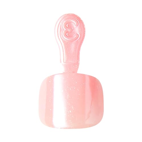 KISS imPRESS No Glue Pedi Press-On Toenails, Light Pink Nails with Pearl, Squoval Shape, Includes 24 Nails, Prep Pad, 1 Manicure Stick, 1 Mini File