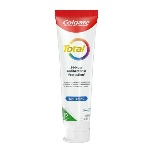 Colgate Total Whitening Toothpaste, Mint, 2 Pack, 5.1 Oz Tubes
