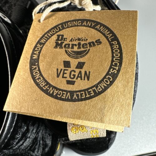Doc Dr Martens Airwair Vegan 31020 Black Crushed Velvet Boots Grunge Womens 9