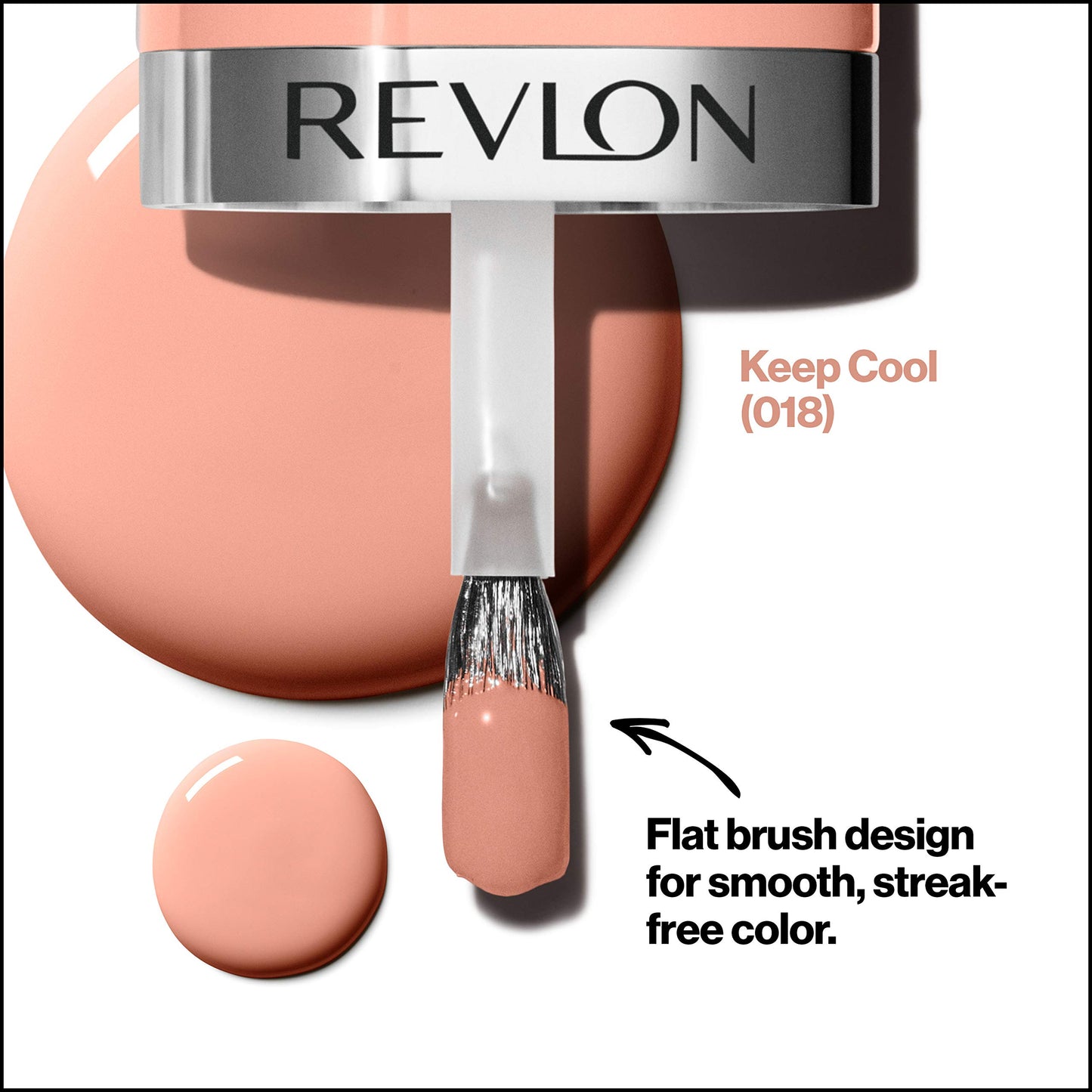 REVLON Ultra HD Snap Nail Polish, Glossy Nail Color, 100% Vegan Formula, No Base and Top Coat Needed, 018 Keep Cool, 0.27 fl. Oz.