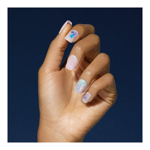 KISS Gel Fantasy Allure Ready-To-Wear Short Square Fake Nails, Pink Floral, 28 Pieces