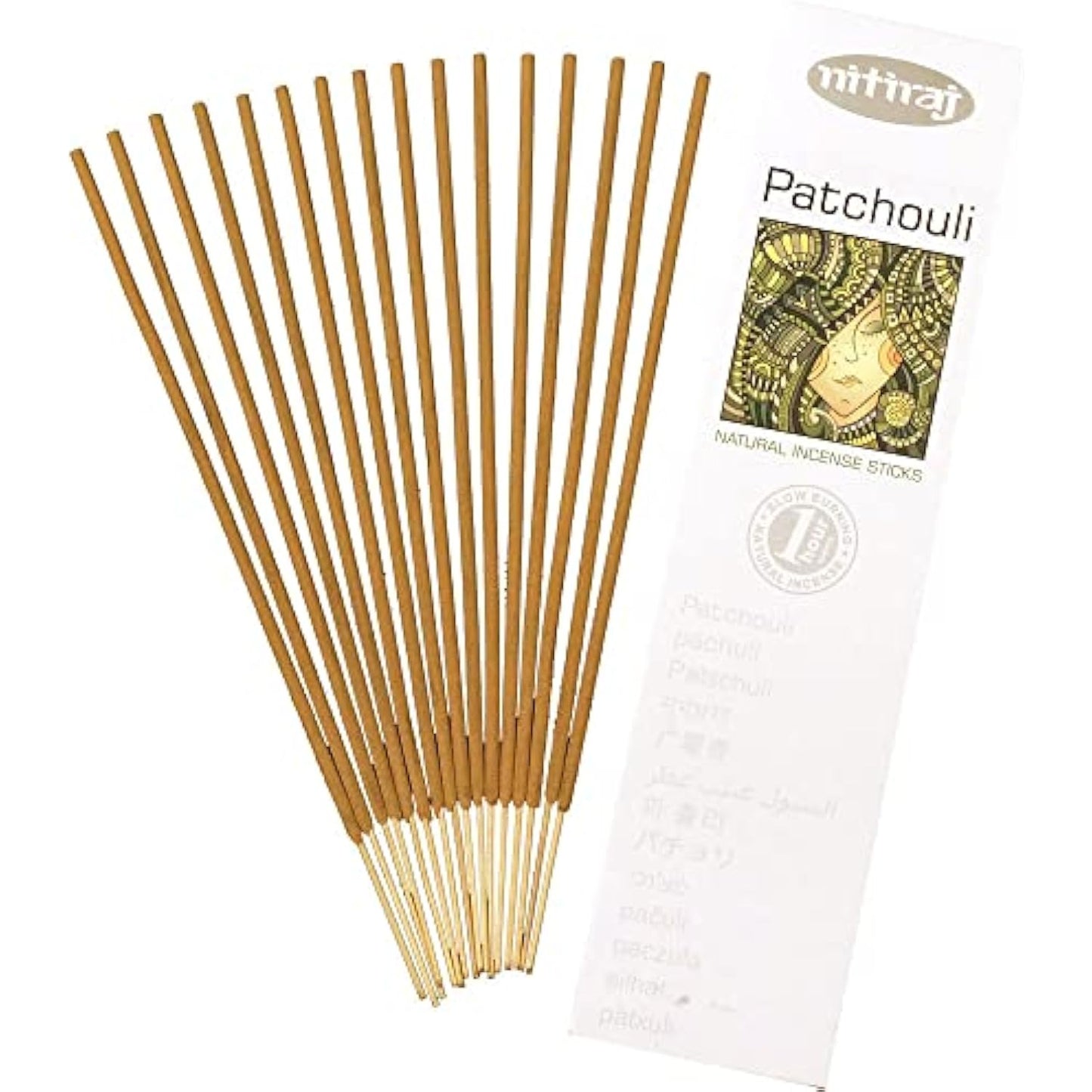 Nitiraj Platinum Natural Incense Sticks Slow Burning 1hr. 2Pack