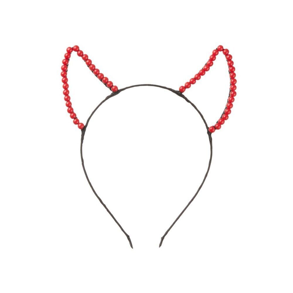 Scunci Hey Boo Halloween Red Beaded Devil Horn Headband, 1-Piece