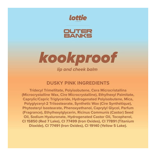 Lottie London X Outer Banks Kookproof Lip & Cheek Blush Balm, Dusky Pink, 20g