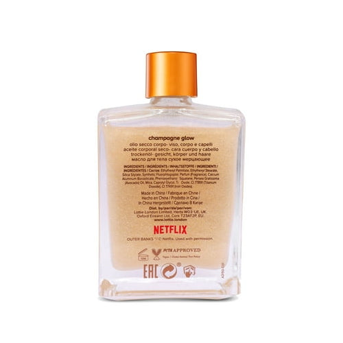 Lottie London X Outer Banks The Gold Body Dry Oil, Illuminating Golden Oil, 1.69 fl oz