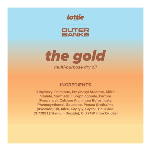 Lottie London X Outer Banks The Gold Body Dry Oil, Illuminating Golden Oil, 1.69 fl oz