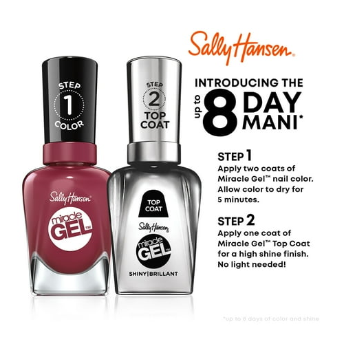 Sally Hansen Miracle Gel Nail Polish, 245 Satel-Lite Pink, 0.5 fl oz, No UV Lamp Needed