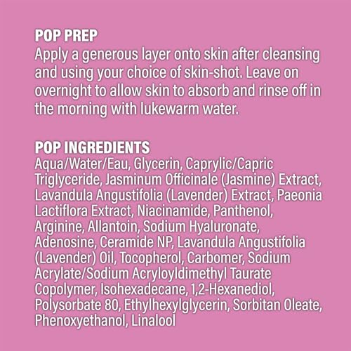 POP Beauty ZZZ MASK - Rehydrating and Reviving Face Mask, Niacinamide and Ceramides Replenish Skin | 2 Fl Oz