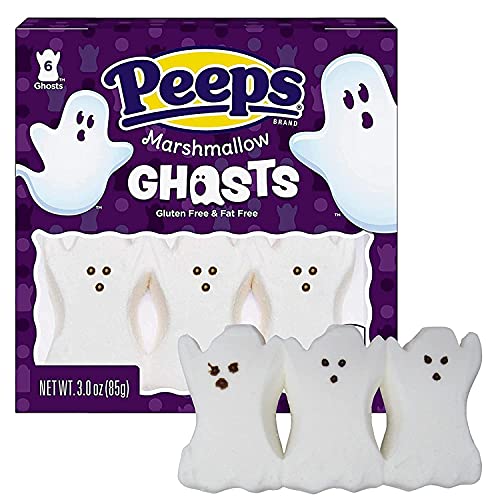 Halloween Peeps Candy Bundle - 4 Pack of Marshmallow Peep's - Perfect Halloween Candy, Fall Candy, Trick Or Treat Candy - Ghosts - 12 Ounces