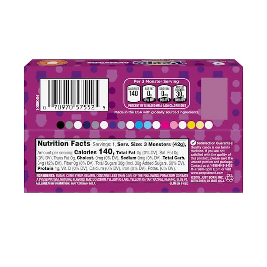 Peeps Marshmallow, Monsters, 1.5 oz - Pack of 3