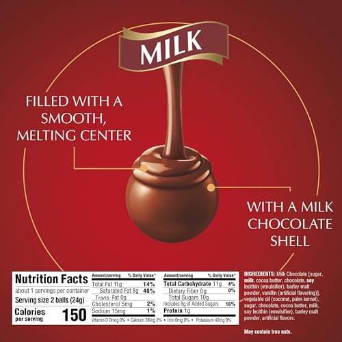 Lindt LINDOR Milk Chocolate Truffles, Milk Chocolate Candy with Smooth, Melting Truffle Center, Great for gift giving, 0.8 oz. Bag (24 Pack)