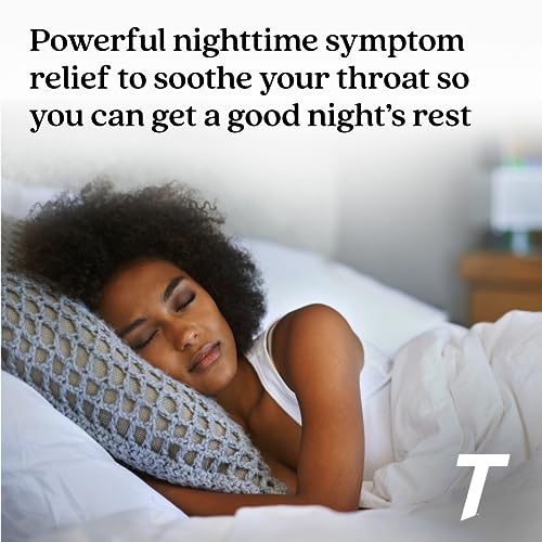 Tylenol Extra Strength Severe Cough + Sore Throat Nighttime Liquid Cold Medicine, Multi-Symptom Cold Relief, Acetaminophen Pain Reliever, Dextromethorphan HBr, Doxylamine Succinate, 8 Oz.