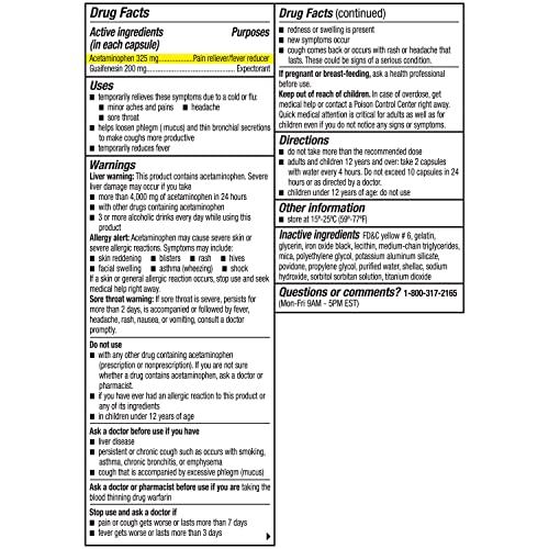 Coricidin HBP, Decongestant-Free Cold Symptom Relief for People with High Blood Pressure, Maximum Strength, Flu & Chest Congestion Liquid Gels, 24 Count