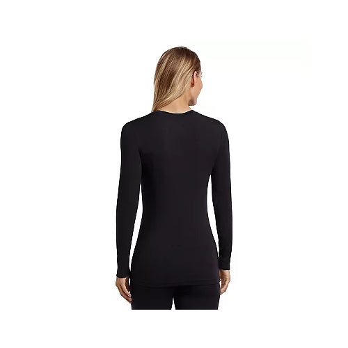 Cuddl Duds Women's Fleecewear with Stretch Long Sleeve Top - Navy Blue - Medium