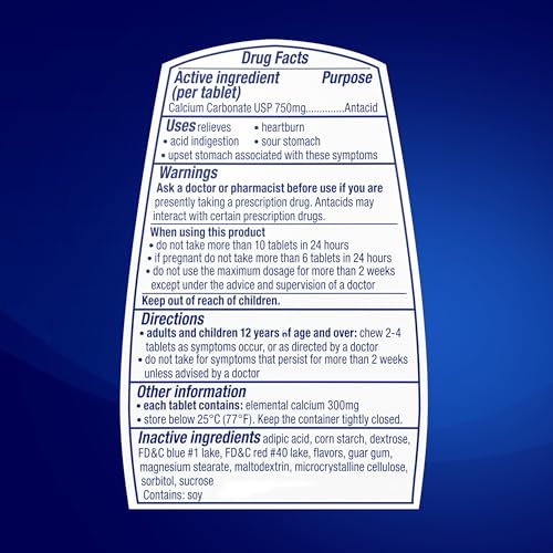 TUMS Antacid Smoothies Berry Fusion Tablets 60 Count EXP 04/2027