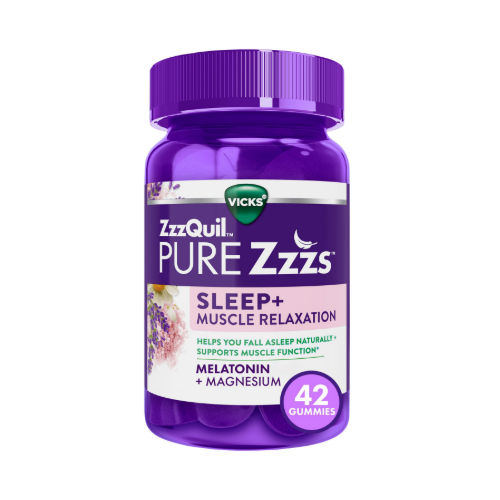 PURE Zzzs Sleep+ Muscle Relaxation Melatonin Sleep Aid Gummies 42
